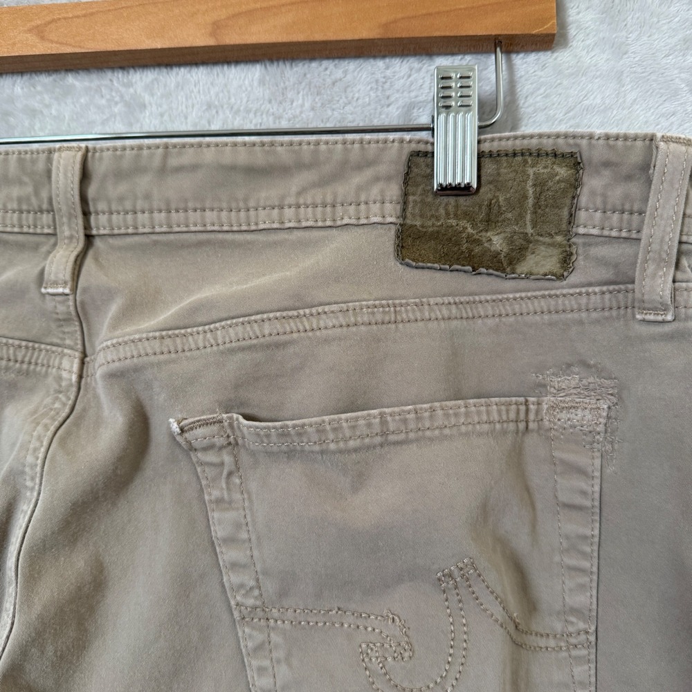AG Adriano Goldschmied The Protégé Straight Leg Tan Chino Pants 38x33 USA *READ - Picture 4 of 12
